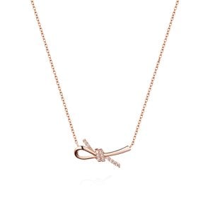 Love Knot 14K 큐빅 목걸이 SA24C21T