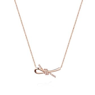 스톤헨지 Love Knot 14K 큐빅 목걸이 SA24C21T