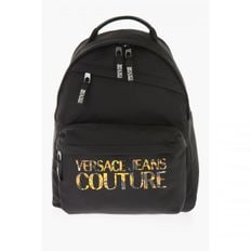 5668360 Versace Solid Color Backpack With Embossed Iconic Logo