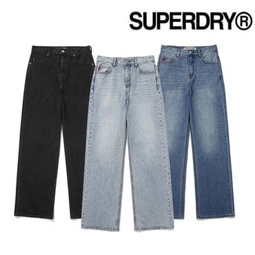 SUPERDRY W 아이코닉 스트레이트핏 데님 팬츠(SDFDEDO07)