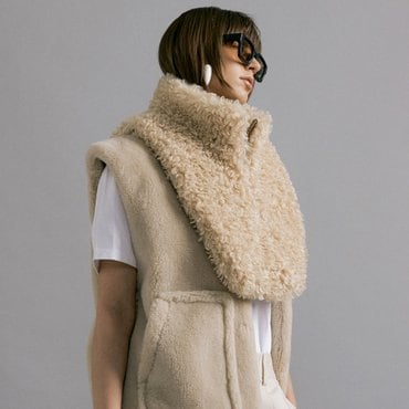 몰리올리 FLO fur dicky muffler [beige]