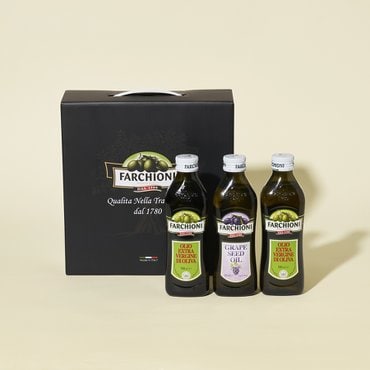 파르키오니 500ml 3입세트(올리브유 500MLx2+포도씨유500MLx1)