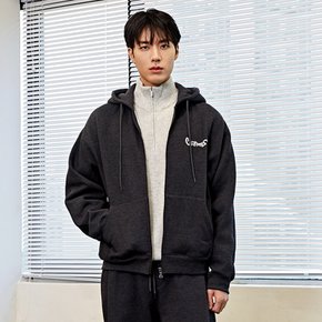 프린세스라인 오버핏 기모 후드 집업 CFUCOWKHJA01 CGY