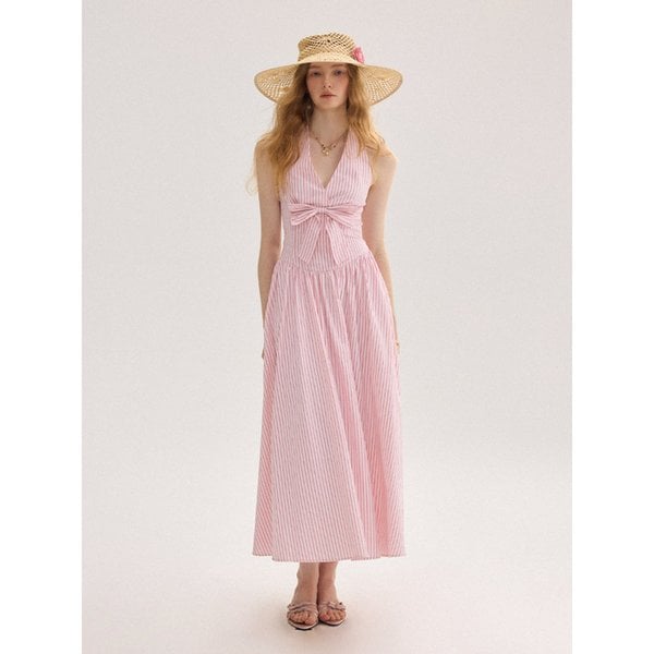 비비드 스트라이프 롱원피스