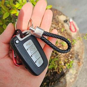 소지품 남자 차키 키홀더 가죽꼬임 열쇠고리 블랙 레드 색상