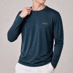 남성 에어쿨 스트라이프 티셔츠 KRMT66011 라운드 긴팔 데일리 러닝 스포츠 작업복