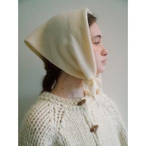 Basic Wool Knit Scarf - Ivory