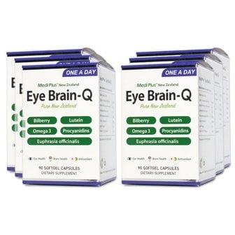 메디플러스 아이브레인 큐 90소프트젤캡슐 6개