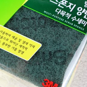 3M 스카치브라이트 항균스펀지 양면 다목적수세미(대) SL135