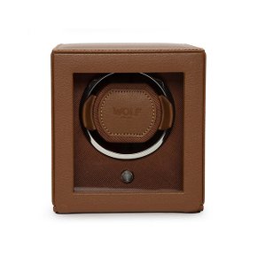 울프 461127 큐브 Cub Single Winder w Cover Cognac 싱글 워치와인더