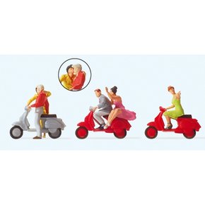 베스파 Vespa 타는 사람들 87:1 (도색:5명,오토바이3대)