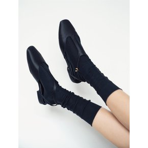 [no.015] black basic silket socks