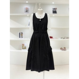 듀엘 [여주점] 여성 셔링 포인트 슬리브리스 집업 원피스 (L253PSE013)