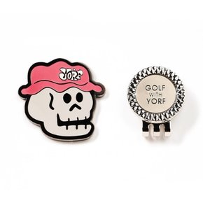 [정품] YORF BALL MARKER SKULL PINK 욜프 볼마커 스컬 핑크