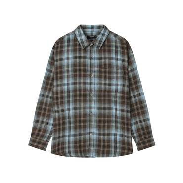 버커루 플란넬 원포켓 체크 셔츠(B251SH300P)