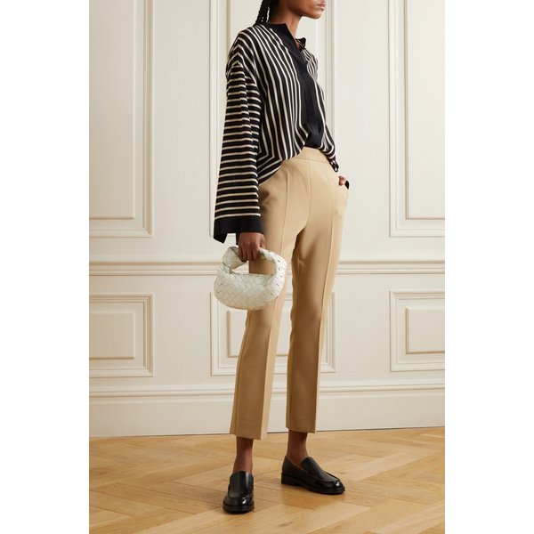 네페타 크롭 울 혼방 크레이프 슬림 팬츠 베이지 1647597303366128