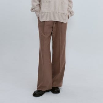 ahwe Wool Semi-Bootcut Pants_BROWN