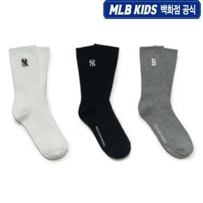 25SS[KIDS] 골지 일대일 양말 3번들   세트 7ASOB055N-00BKS