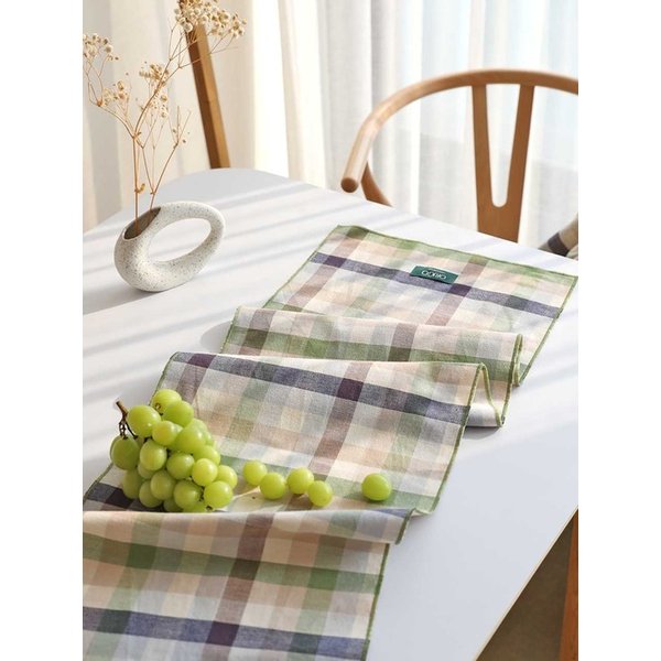 테이블 러너 체크 오가닉코튼 3color