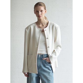 누토프 Mood Tweed Jacket_Ivory