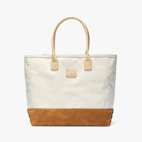 [헤리티지 레더] DAY TOTE BAG (SUEDE BOTTOM) BROWN / 캔버스 스웨이드 토트백 HGC2M80001