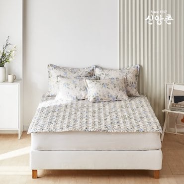 신앙촌 프리미엄 면모달 침구 [케이시] 패드 Q (2인용) 블루