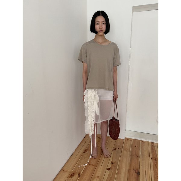 (2차 REORDER) RAW BASIC TEE IN BEIGE