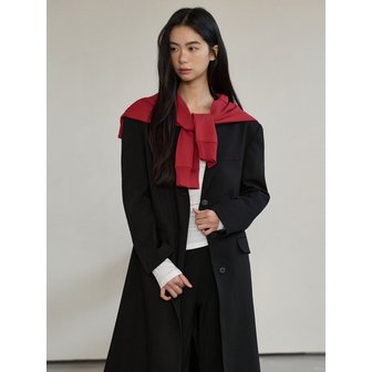 쎄씨 싱글 스트레이트 코트 블랙 C034