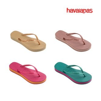 하바이아나스 [하바이아나스 havaianas] 정품 여성 슬림 플랫폼 4컬러 여름 플립플랍 쪼리 슬리퍼 (4144537)