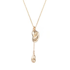 BRUSH DROP NECKLACE_GOLD