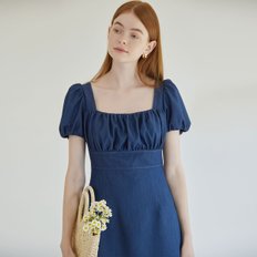 마카롱 데님 드레스 블루