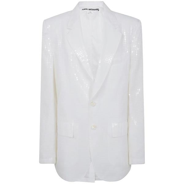 확대된 대표 준야 와타나베 꼼데가르송 자켓 JO J014 2 WHITE WHITE