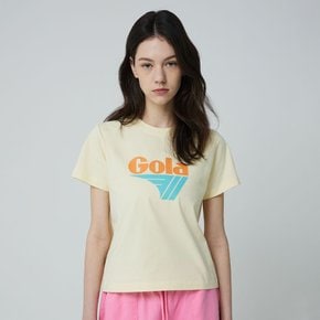 W COLOR BIG LOGO T-SHIRTS [CREAM]