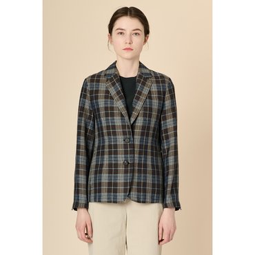 BCBG 빌즈 린넨 체크 JK (B3M4J133)