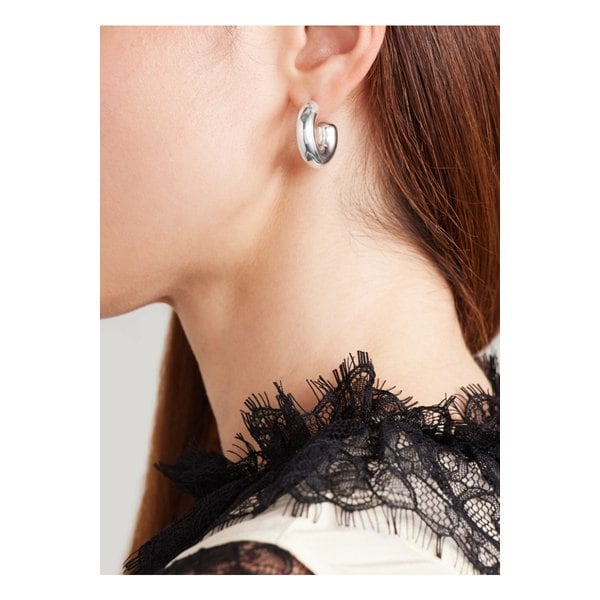 리에 스튜디오 더 로즈 실버 후프 이어링 46376663162892392