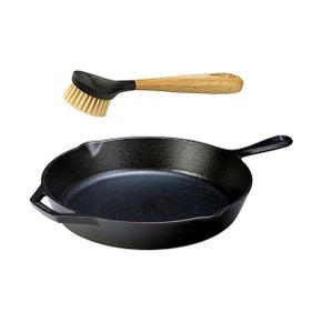 미국 롯지 무쇠팬 Lodge Seasoned Cast Iron Skillet with Scrub Brush 12 inch Frying Pan With