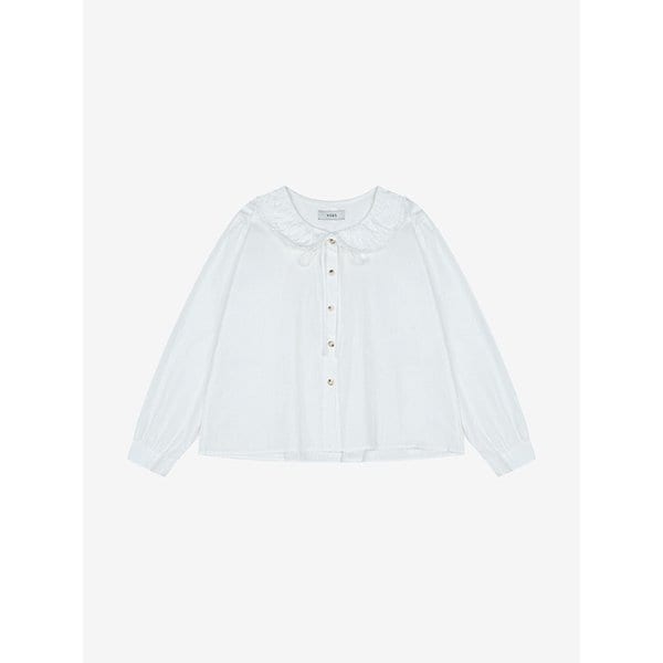 레이스 라운드카라 리본 블라우스 (TMBAB2405)