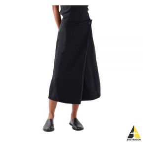 스튜디오 니콜슨 ASSSYMETRIC WRAP SKIRT BLACK (1238) (애시메트릭 Rab 랩 스