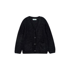 Metallic Blended Cardigan_black