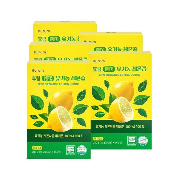 NFC 유기농 레몬즙 100 280g (20g x 14포x5세트)
