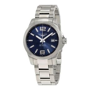 콘퀘스트 오토매틱 블루다이얼 청판 남성 39mm 시계 L3.776.4.99.6