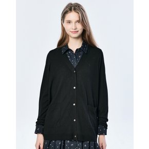 [25SS] 홀가먼트 브이넥 울트라 파인 울 가디건 블랙 HSSW5AC16BK