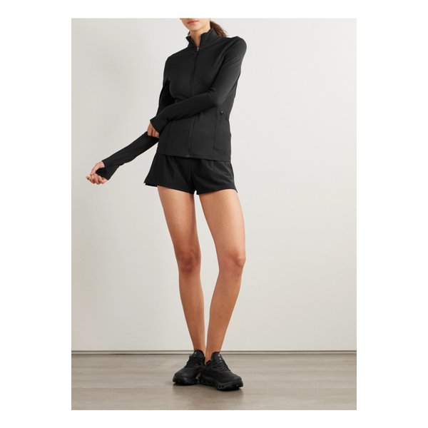 러닝 글로리아 컷아웃 스트레치 저지 재킷 블랙 46376663162954844