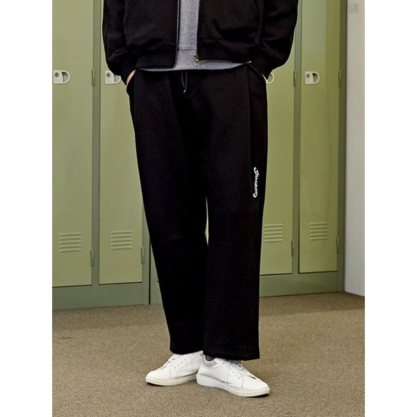 세미와이드핏 기모 트레이닝 팬츠 CFUCOWKPTA03 BLA