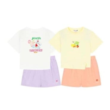 네파키즈 25SS  KL45928 이슬로 여아 우븐 팬츠세트