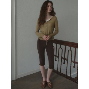 Dew Lace Capri Pants_Brown(OB6PT08)