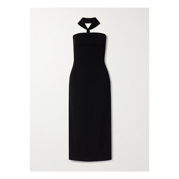 에리카 스트레치 니트 홀터넥 미디 원피스 46376663162901186