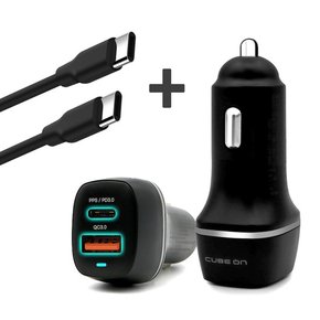 케이블 포함 30W 차량용 USB C타입 시거잭 초고속 충전기 JI-102