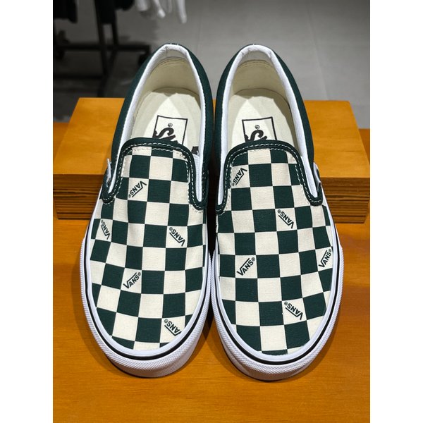 [시흥점] 남녀공용 스니커즈 클래식 체커보드 슬립온 (그린)(VN000DAHEME)