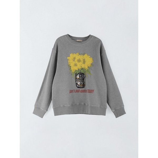 빈티지 코튼 플라워 맨투맨 N5IS001